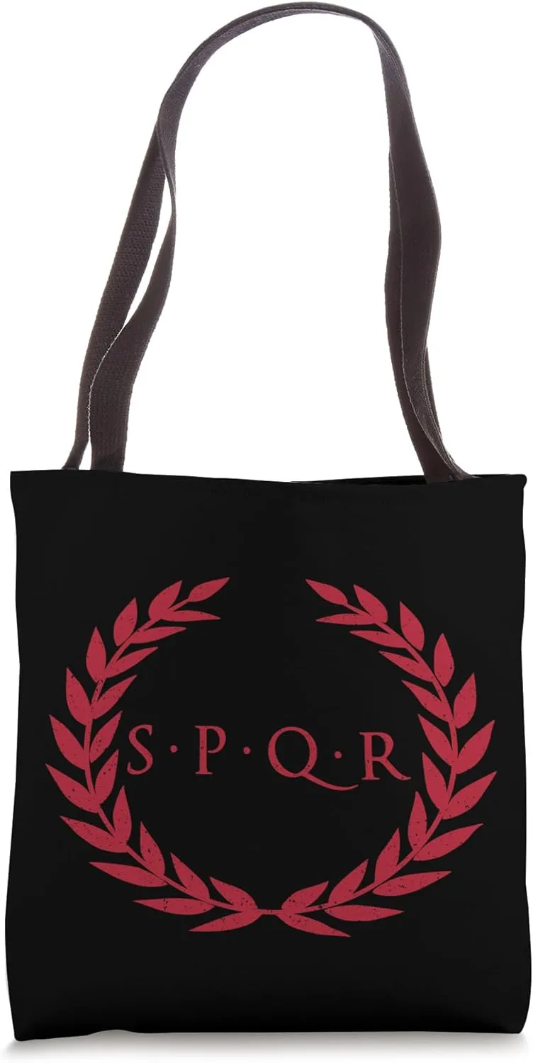 SPQR SENATUS POPULUS QUE ROMANUS ROMAN REPUBLIC ROME RED Tote Bag