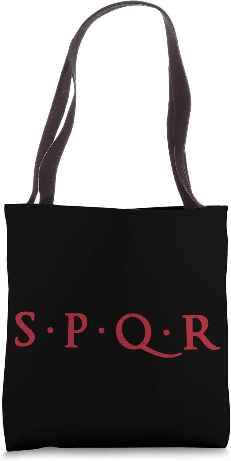 SPQR SENATUS POPULUS QUE ROMANUS ROMAN REPUBLIC ROME RED Tote Bag