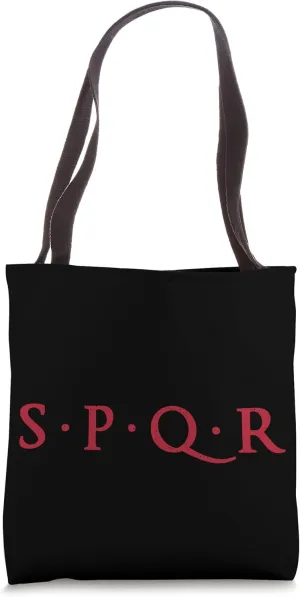 SPQR SENATUS POPULUS QUE ROMANUS ROMAN REPUBLIC ROME RED Tote Bag
