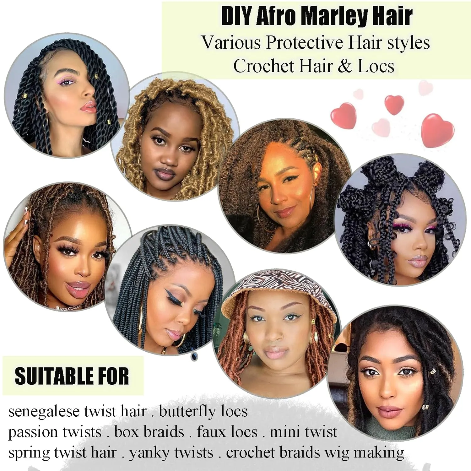 Springy Afro Twist Hair 12inch Marley Twist Braiding Hair 8 Packs Pre Fluffed 613 Blonde Wrapping Hair for Soft Locs Kinky Curly Crochet Hair Extensions