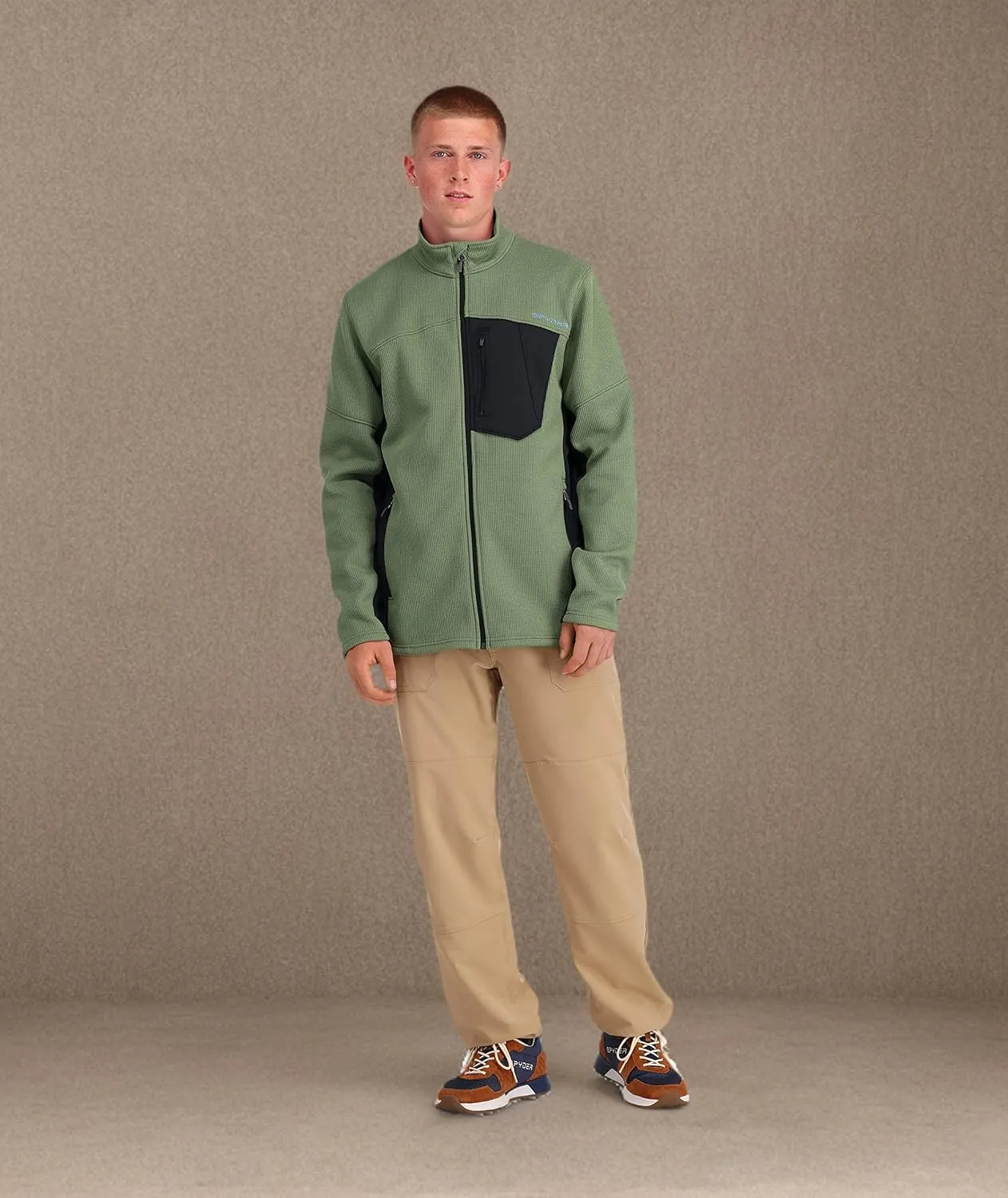 Spyder Men's Bandit Hybrid Full Zip Mid Layer Jacket