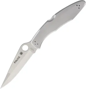 Spyderco C07P Police Model Knife Lockback Plainedge