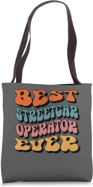 Streetcar Operator, Retro Groovy Streetcar Operator Squad Tote Bag