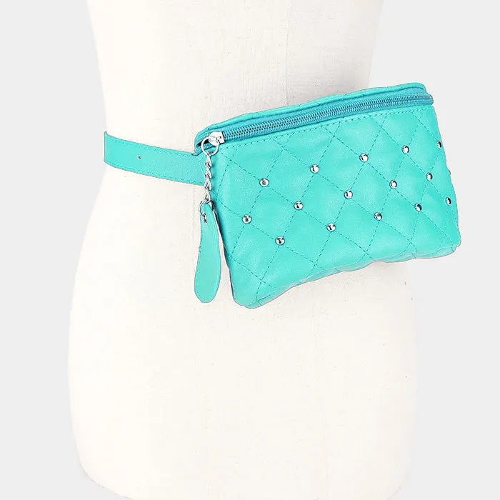 Studded Leather Fanny Pack