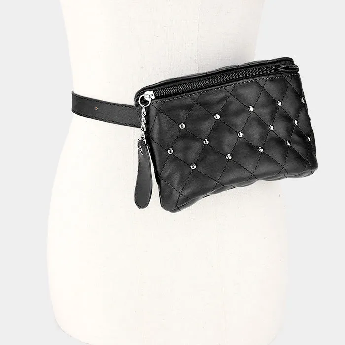 Studded Leather Fanny Pack