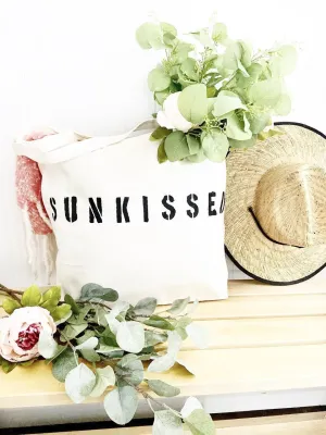 SUNKISSED over sized canvas tote