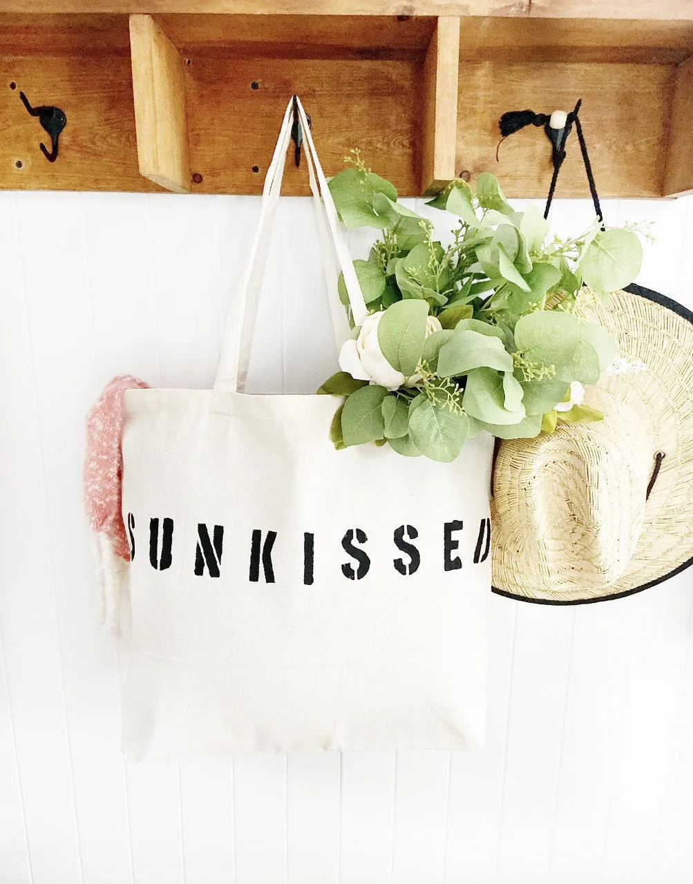 SUNKISSED over sized canvas tote