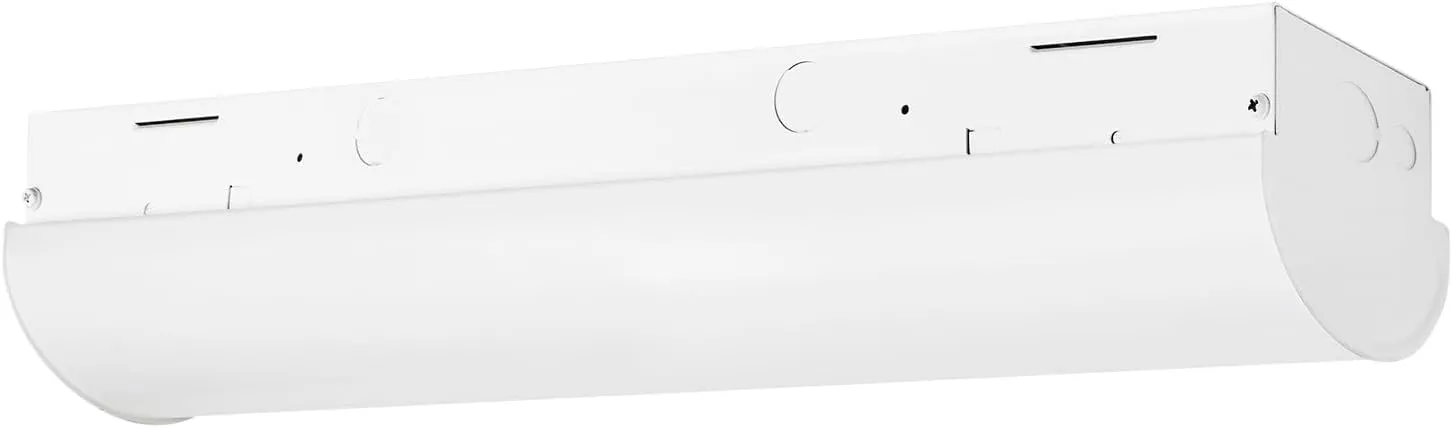 Sunlite 85471 2-Foot LED Linear Strip Light Fixture, 20 Watts, 120-277 Volts, Dimmable, 50,000 Hour Life Span, 4000K Cool White, 82 CRI, Surface Mount, Steel Body, UL & DLC Listed