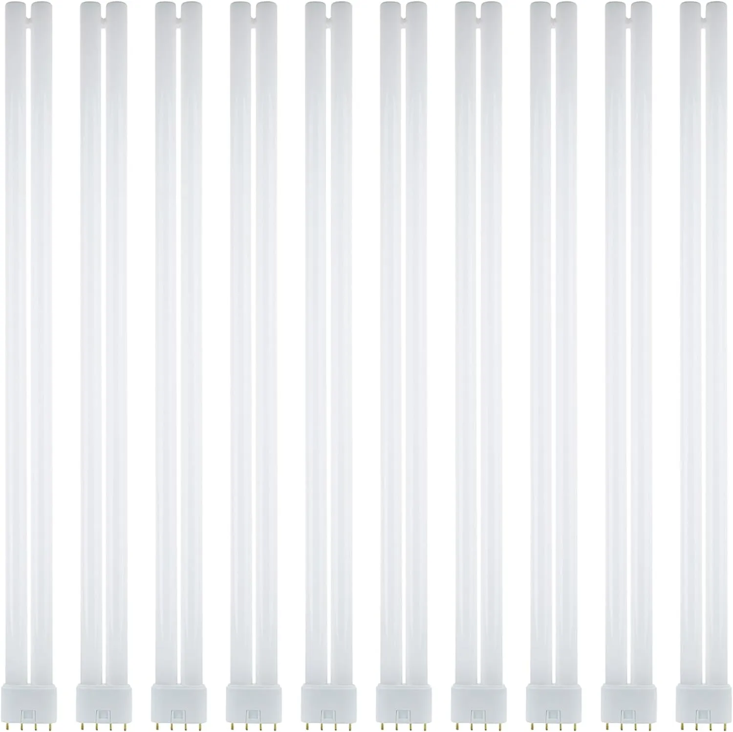 Sunlite FT40DL/841 Twin Tube Compact Fluorescent Lamp, FT 4-Pin, 40 Watts, 3150 Lumens, 4100K Cool White, 4-Pin (2G11) Base, ROHS Compliant, 10 Pack