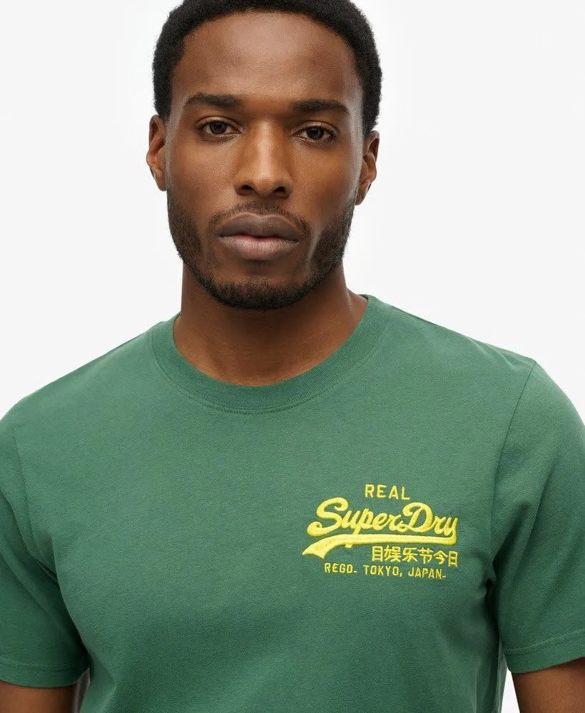 Superdry Men's Embroidered Relaxed T-Shirt, International Pine