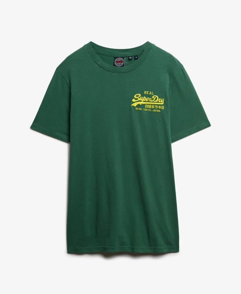 Superdry Men's Embroidered Relaxed T-Shirt, International Pine