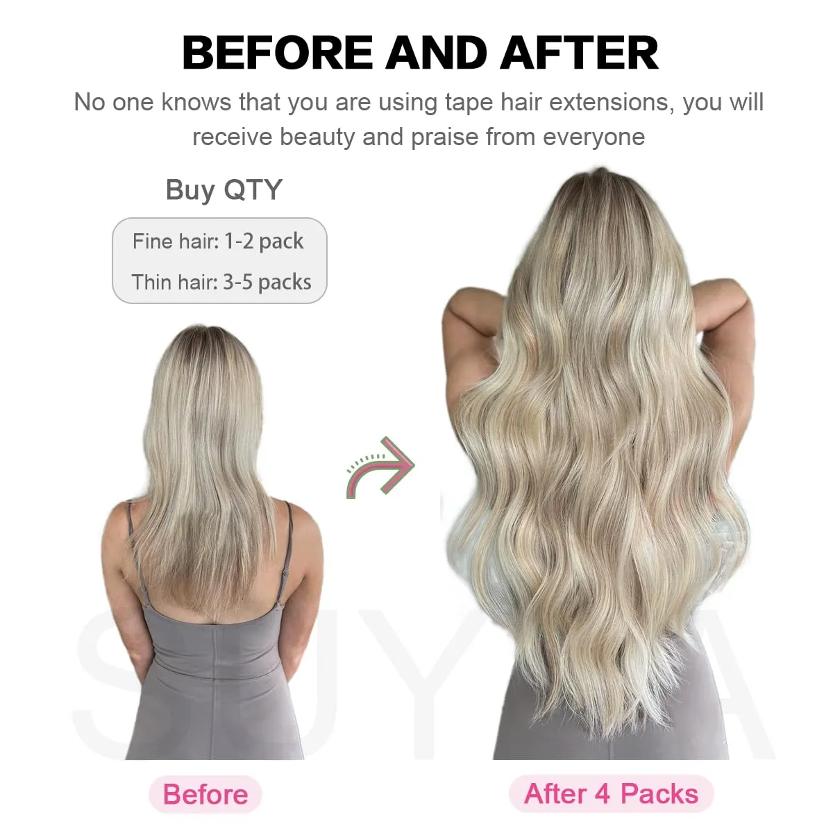 SUYYA Tape in Hair Extensions Human Hair Wine Red 20 inches 20pcs 50 Grams Per Pack Burgundy Straight Tape in Real Hair Extensions 99j(20 inches,#Burgundy)