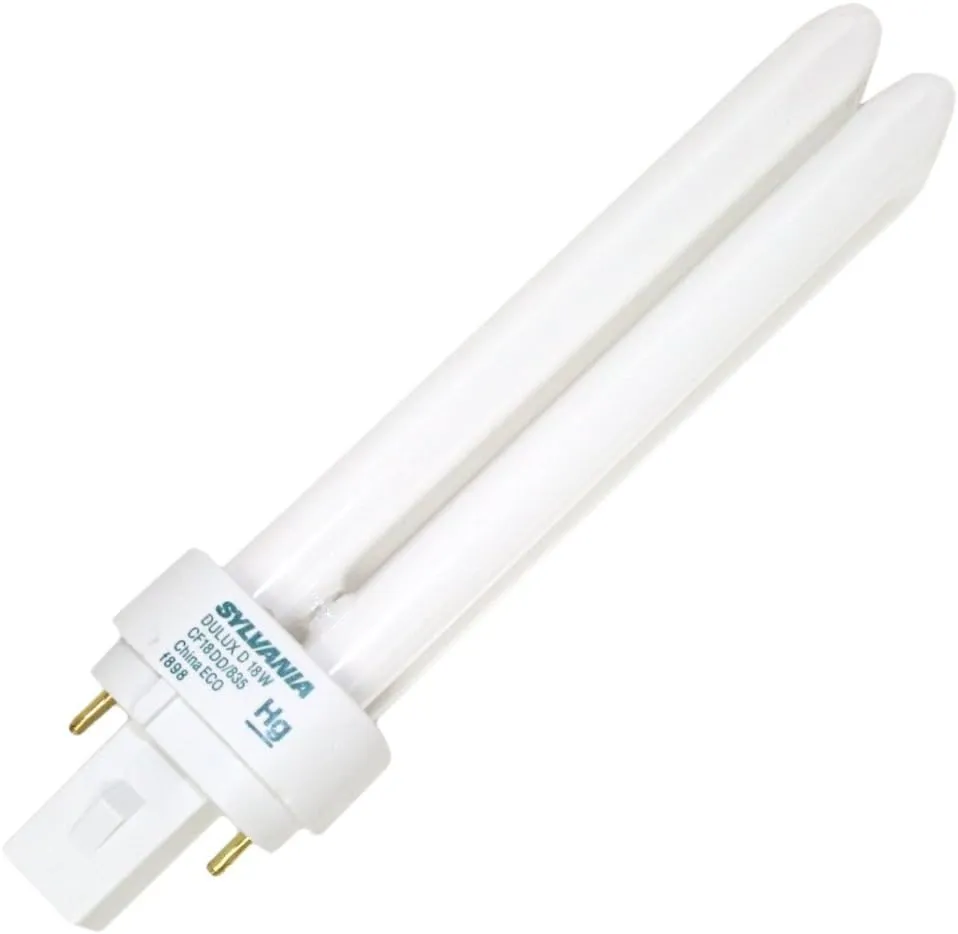 Sylvania (10 Pack) 21110 CF18DD/835/ECO 18-Watt 3500K 2-Pin Double Tube Compact Fluorescent Lamp, 10 Count (Pack of 1), White