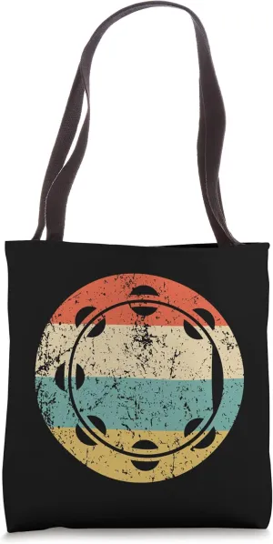 Tambourine Retro Music Musician Musical Instrument Tote Bag
