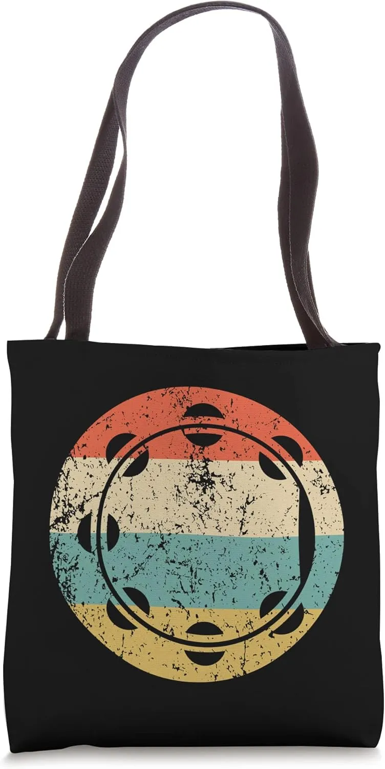 Tambourine Retro Music Musician Musical Instrument Tote Bag