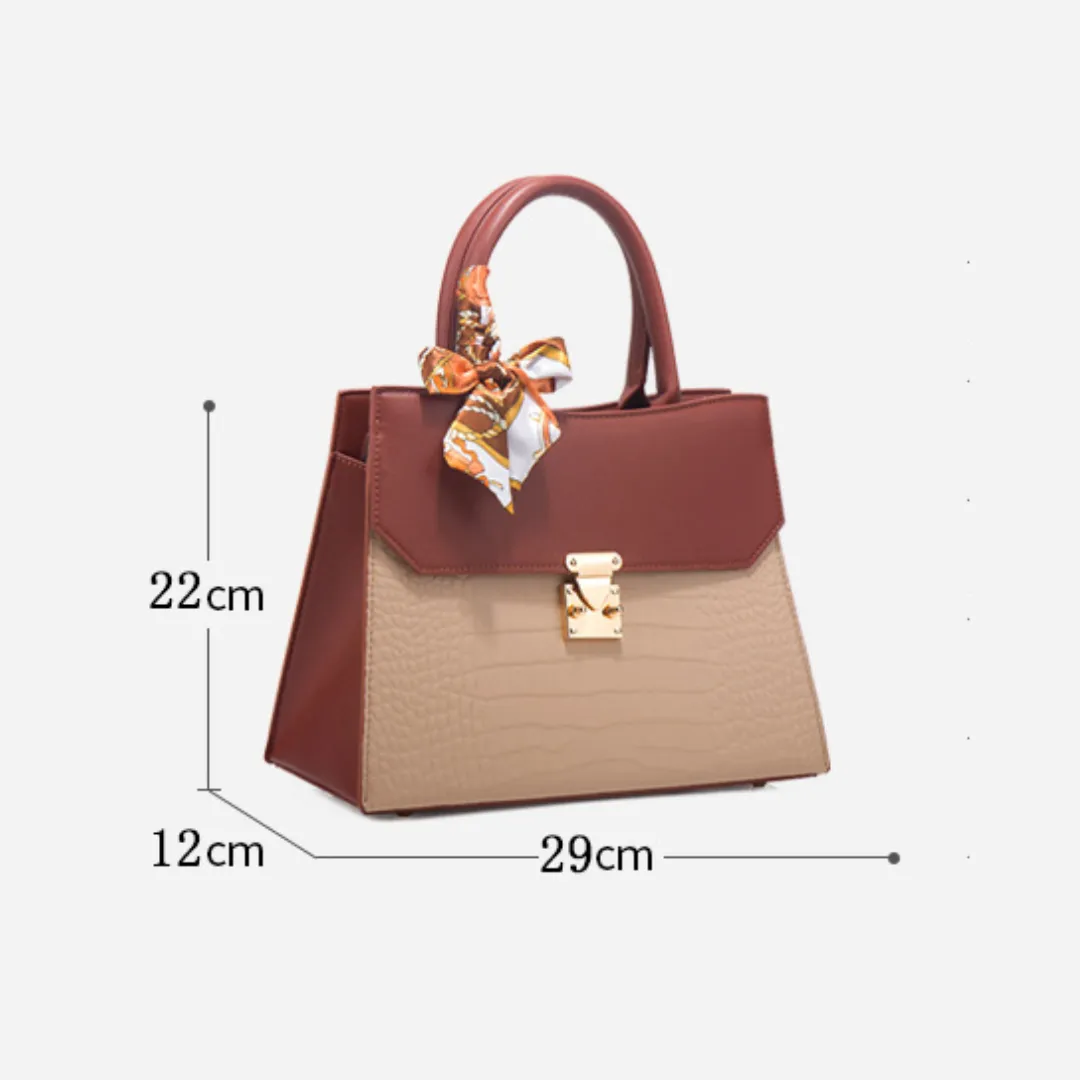 Tang Red 29 Crocodile-Embossed Tote