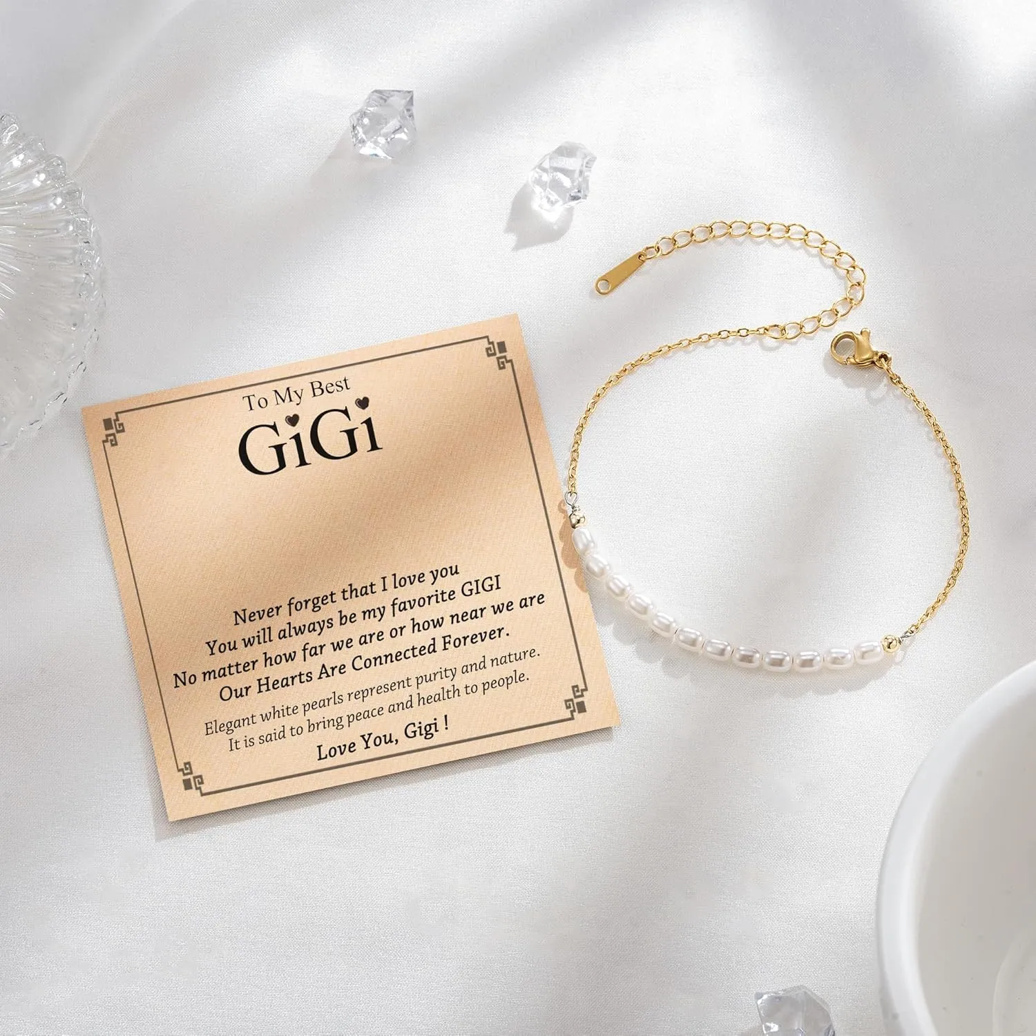Tarsus Artificial Pearl Bracelet for Women, Mom/Mother-in-Law/Nana/Aunt/Grandma, Birthday Christmas Mothers Day Wedding Day