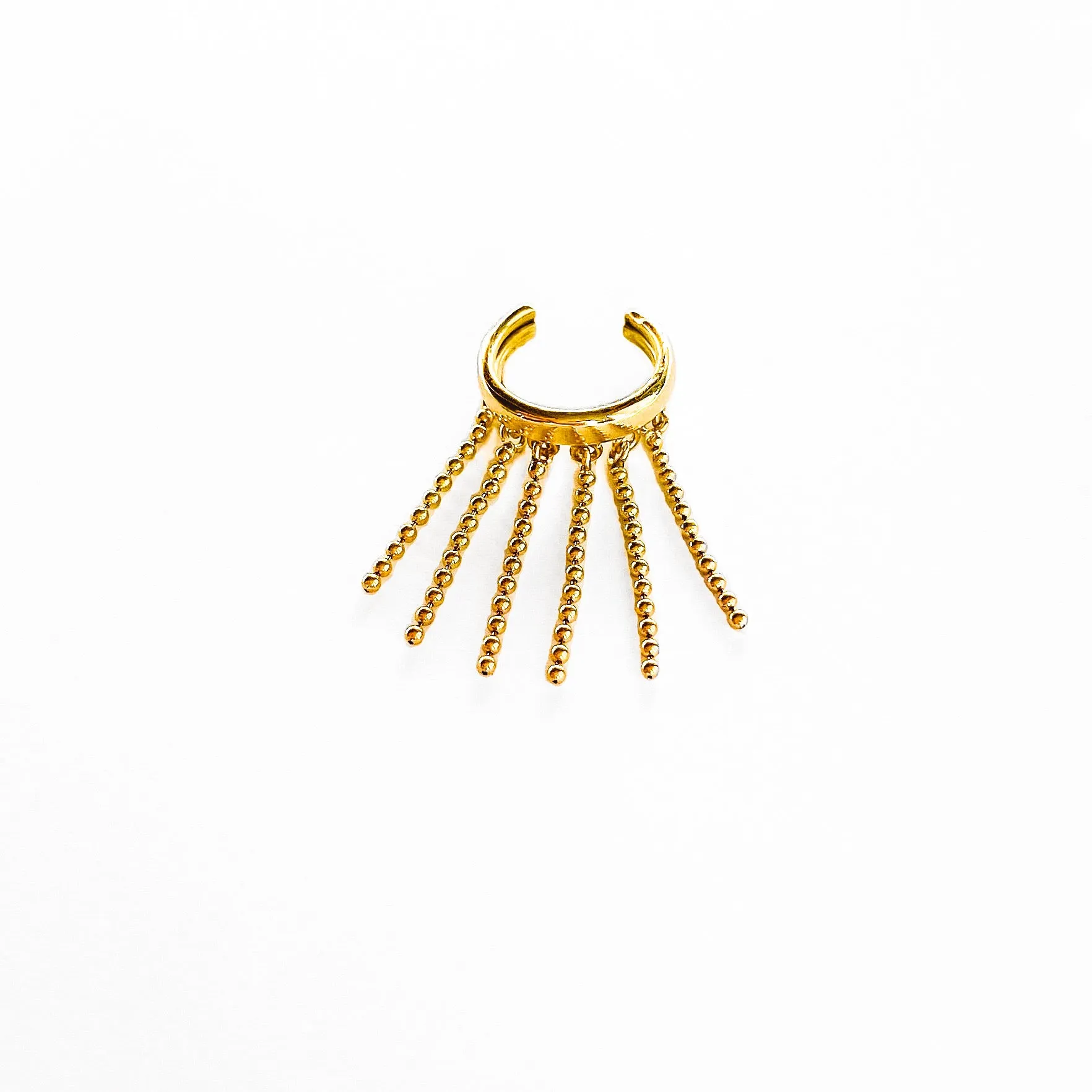 Tasseled  ear cuff
