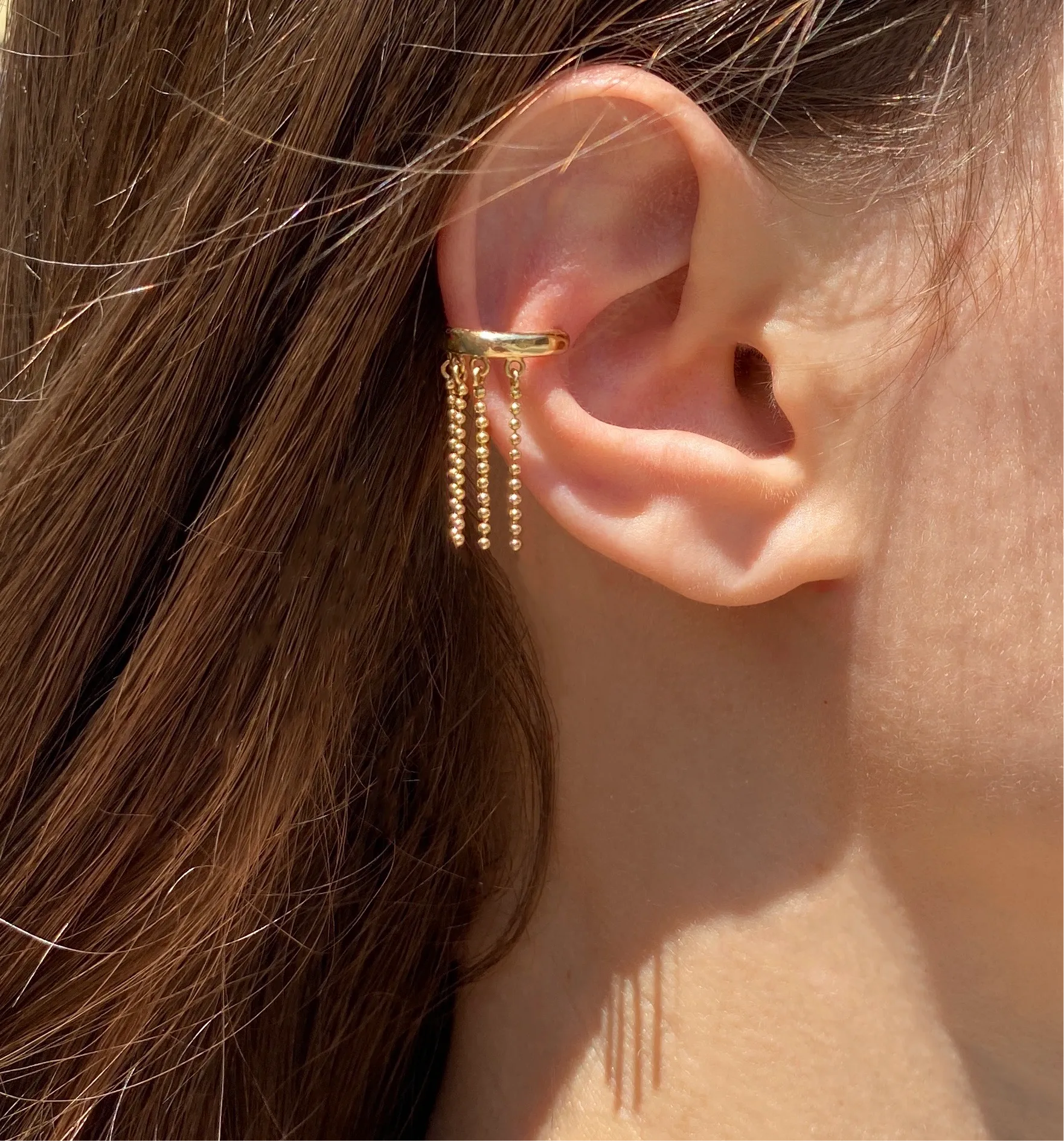 Tasseled  ear cuff