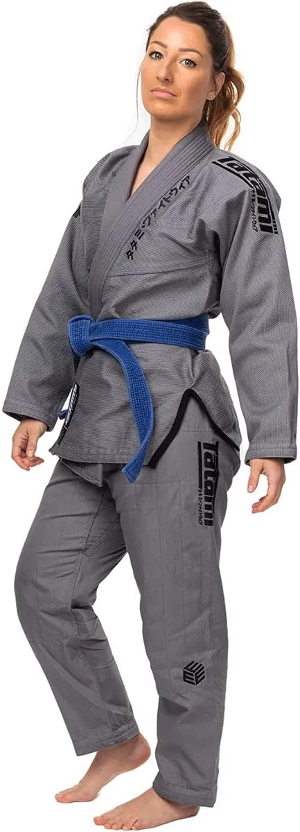 Tatami Fightwear Women's Estilo Black Label BJJ Gi - Gray/Blue
