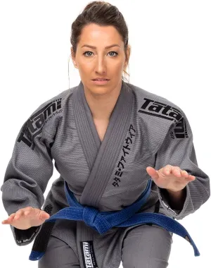 Tatami Fightwear Women's Estilo Black Label BJJ Gi - Gray/Blue