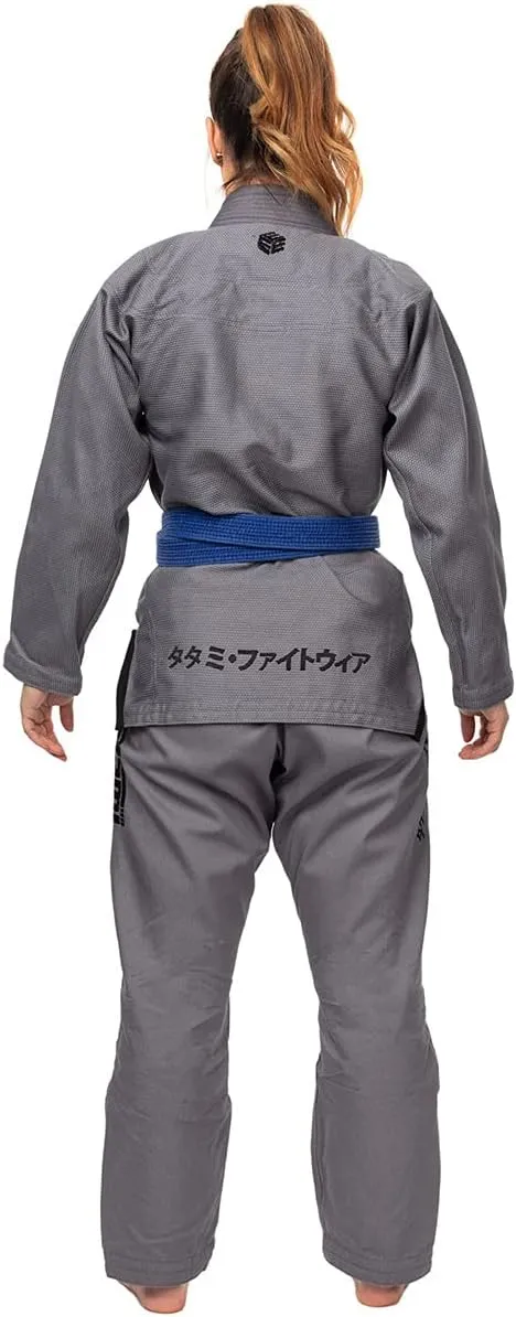 Tatami Fightwear Women's Estilo Black Label BJJ Gi - Gray/Blue