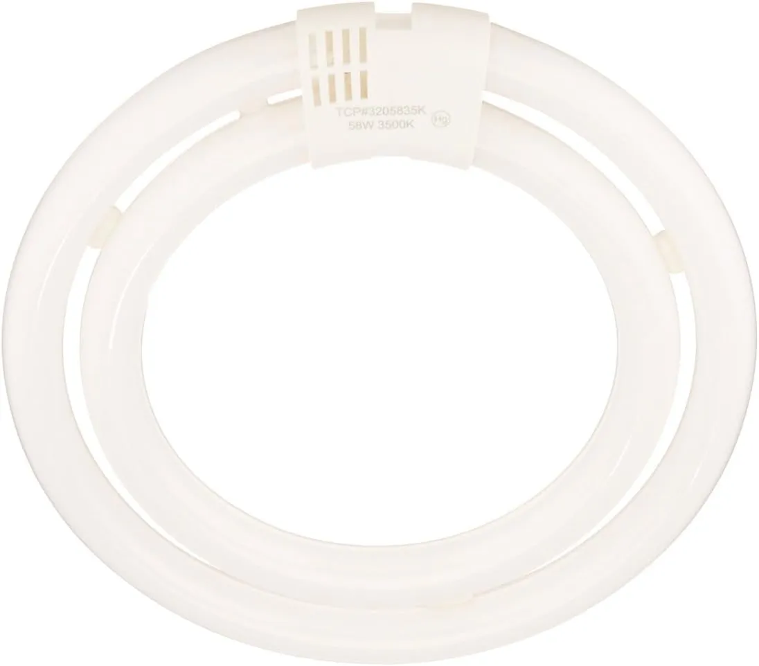 TCP CFL Double Circle Lamp, 200W Equivalent, Bright White (3500K) T6 Circline Lamp