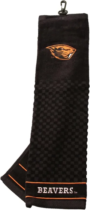Team Golf NCAA Embroidered Golf Towel, Checkered Scrubber Design, Embroidered Logo