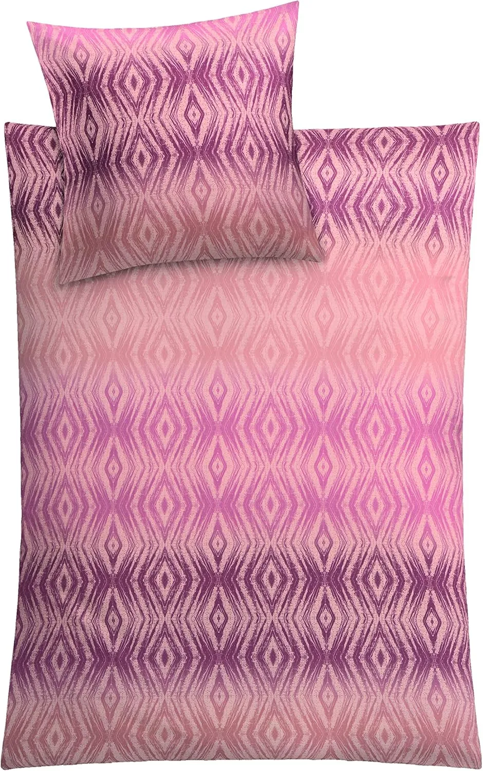Tebas Bed Linen, Cotton, Pastel Rose, 135 x 200 cm (80 x 80 cm)