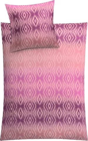 Tebas Bed Linen, Cotton, Pastel Rose, 135 x 200 cm (80 x 80 cm)
