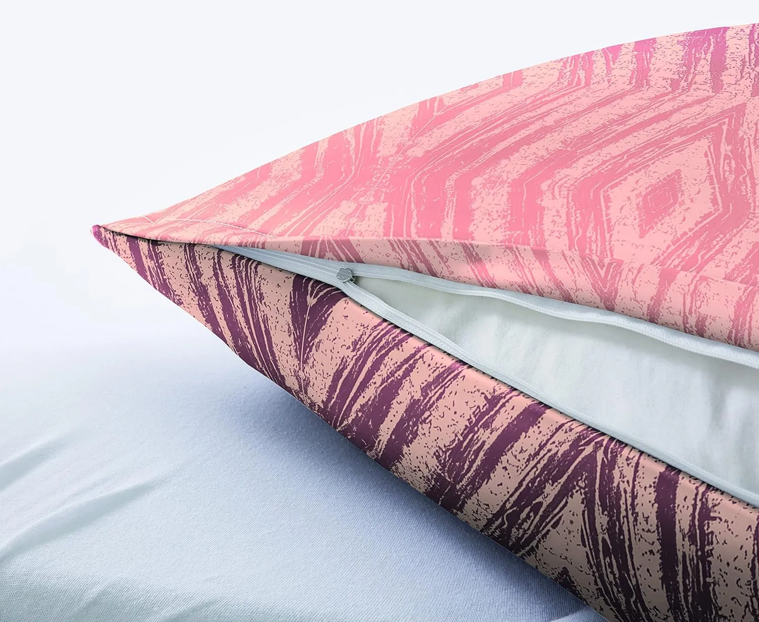 Tebas Bed Linen, Cotton, Pastel Rose, 135 x 200 cm (80 x 80 cm)