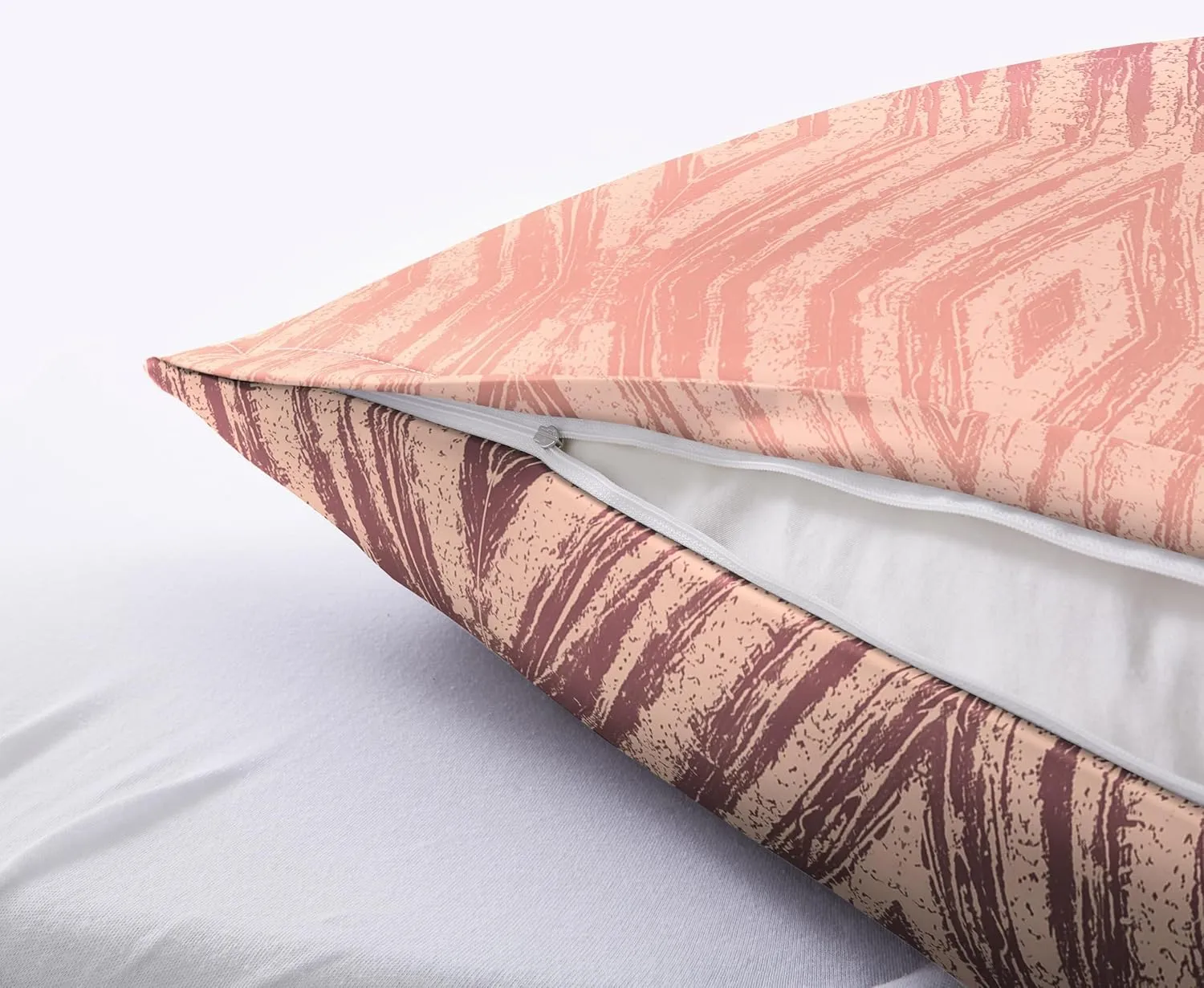 Tebas Bed Linen, Cotton, Pastel Rose, 155 x 220 cm (80 x 80 cm)