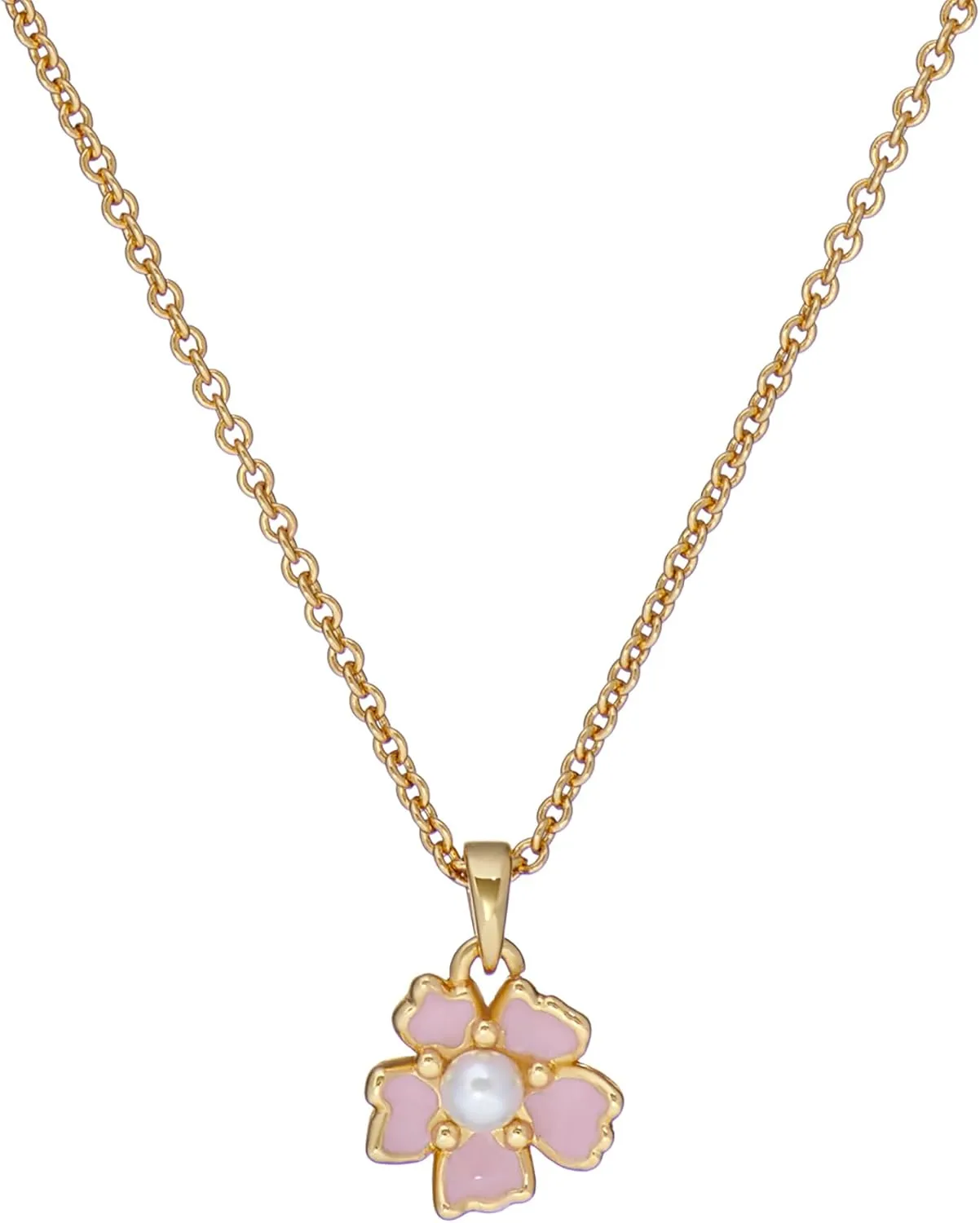 Ted Baker London Petiies Painted Flower Pendant Necklace For Women (Light Pink/Pearl)