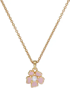 Ted Baker London Petiies Painted Flower Pendant Necklace For Women (Light Pink/Pearl)