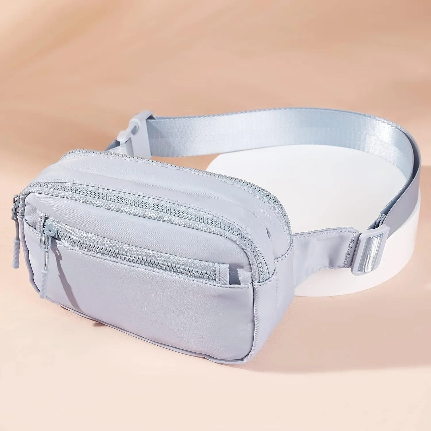 Telena Fanny Packs for Women Men Fashionable Cross Body Belt Bag with Adjustable Straps Grey Blue