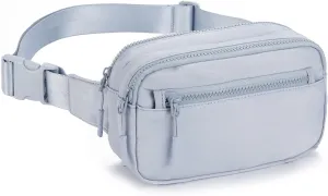 Telena Fanny Packs for Women Men Fashionable Cross Body Belt Bag with Adjustable Straps Grey Blue