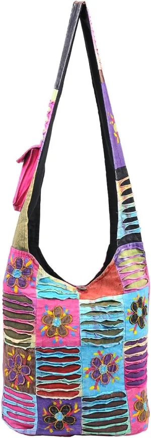 THE COLLECTION ROYAL Hobo Crossbody Bags for Women, Boho Purse, Boho Bag | Hippie Bag, Indie Tote Bag, Cloth Purse for Women