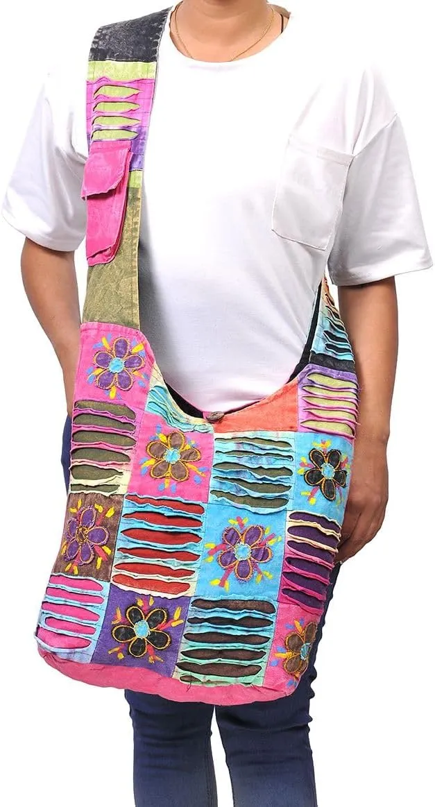 THE COLLECTION ROYAL Hobo Crossbody Bags for Women, Boho Purse, Boho Bag | Hippie Bag, Indie Tote Bag, Cloth Purse for Women