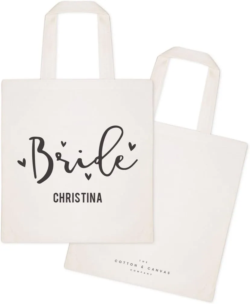 The Cotton & Canvas Co. Wedding, Bridesmaid Gift, Beach, Shopping and Travel Resusable Shoulder Tote and Handbag