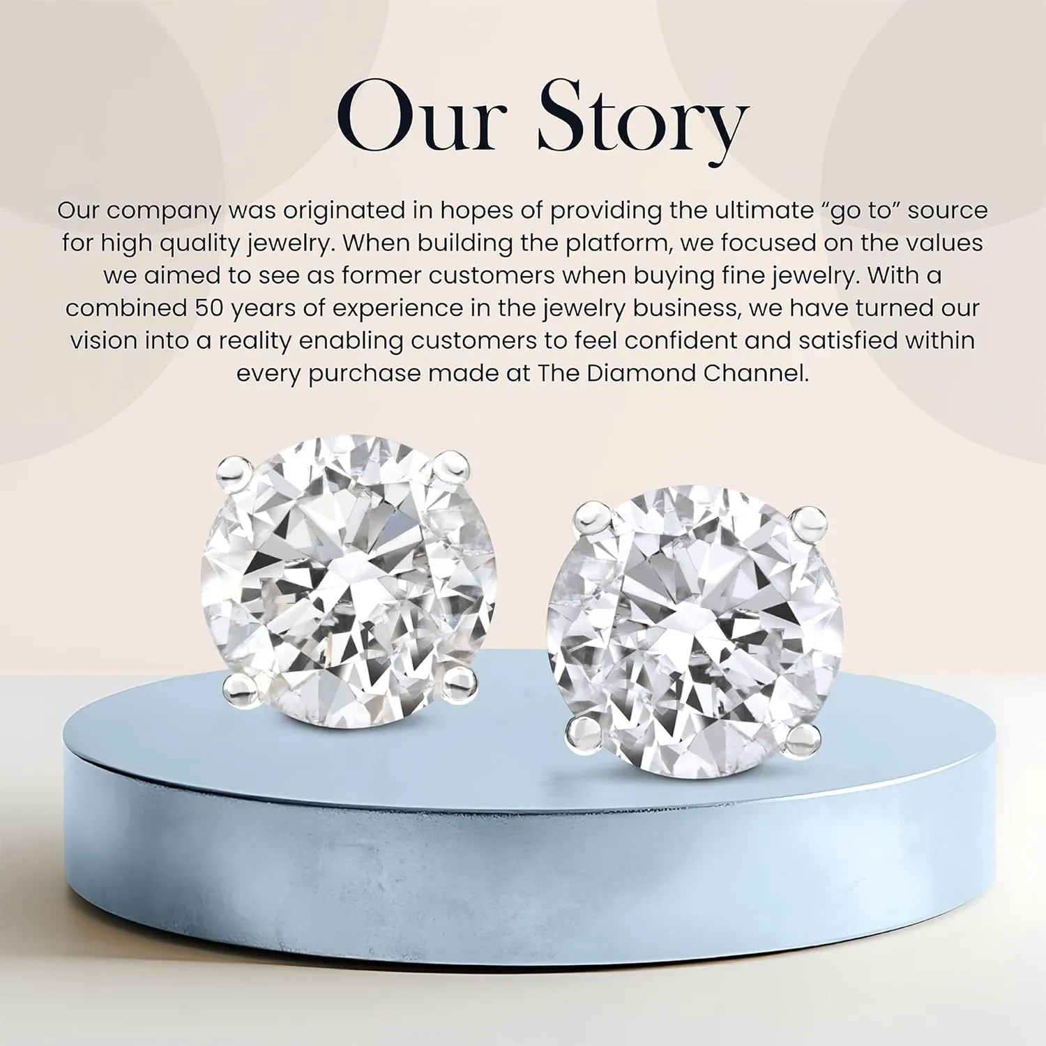 The Diamond Channel CERTIFIED 1 to 6 Carat LAB GROWN Solitaire Diamond Stud Earrings Round Cut 4 Prong Screw Back (F-G Color, VS1-VS2 Eye Clean Clarity)