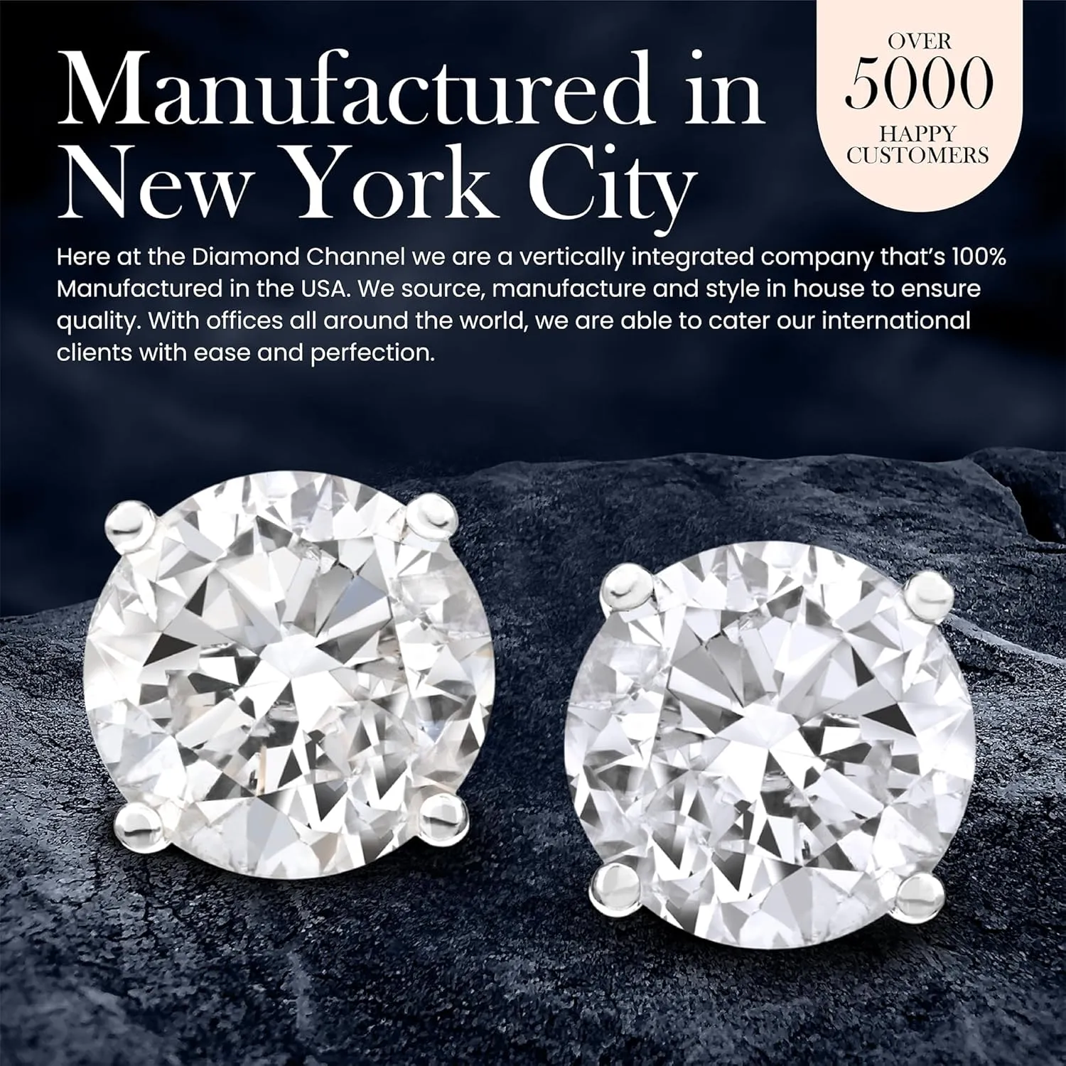 The Diamond Channel CERTIFIED 1 to 6 Carat LAB GROWN Solitaire Diamond Stud Earrings Round Cut 4 Prong Screw Back (F-G Color, VS1-VS2 Eye Clean Clarity)