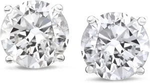 The Diamond Channel CERTIFIED 1 to 6 Carat LAB GROWN Solitaire Diamond Stud Earrings Round Cut 4 Prong Screw Back (F-G Color, VS1-VS2 Eye Clean Clarity)