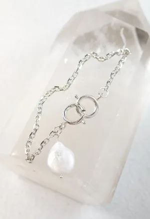 The Double Clasp Pearl Charm Bracelet