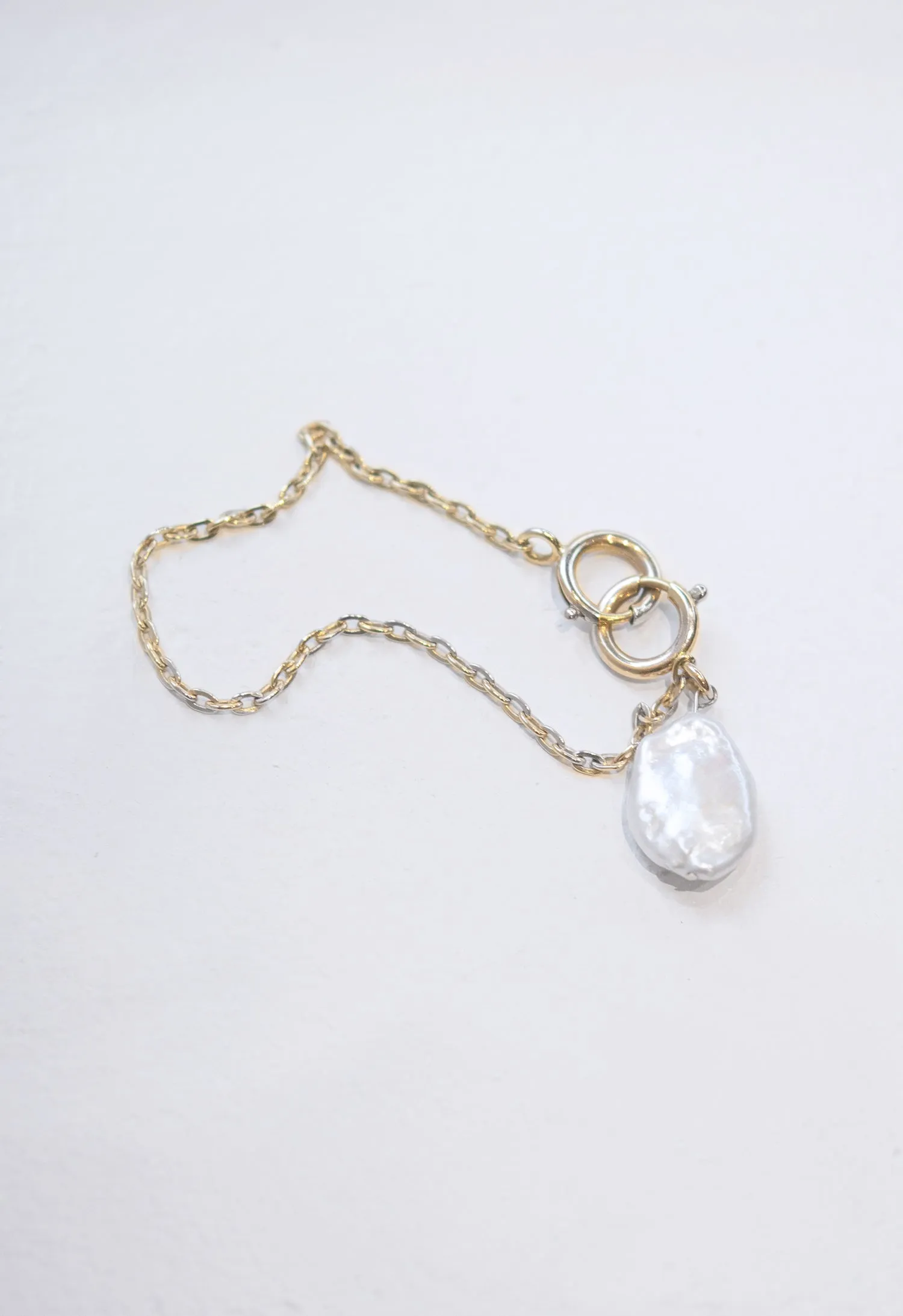 The Double Clasp Pearl Charm Bracelet