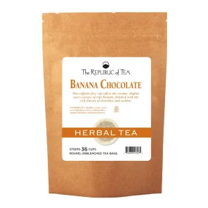 The Republic of Tea Banana Cuppa Chocolate Tea Bags, 36 Tea Bags (Refill Bag)