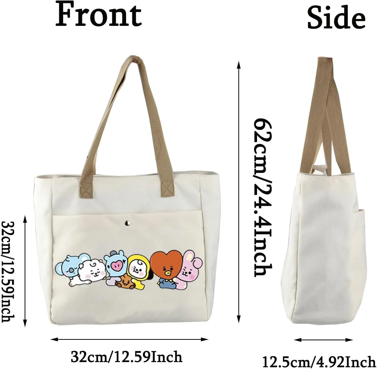 TOBGBE Album Inspired Gift Song Friends Zipper Pouch Makeup Bag Singer Idea (Kpop)