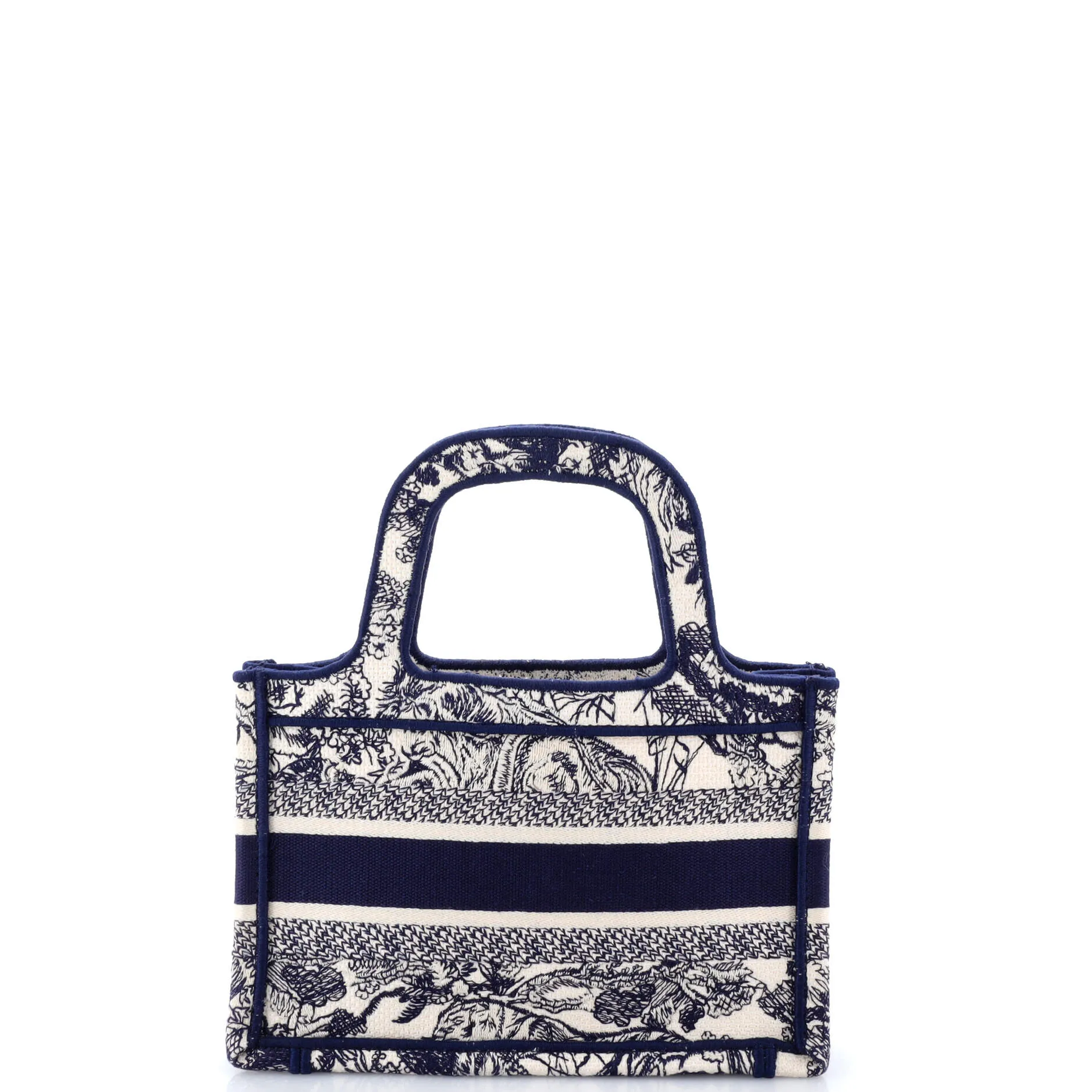 Toile de Jouy Book Tote Embroidered Canvas Mini