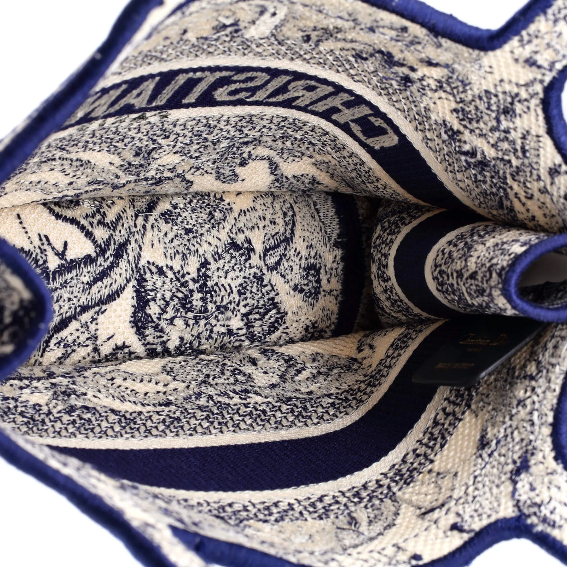 Toile de Jouy Book Tote Embroidered Canvas Mini