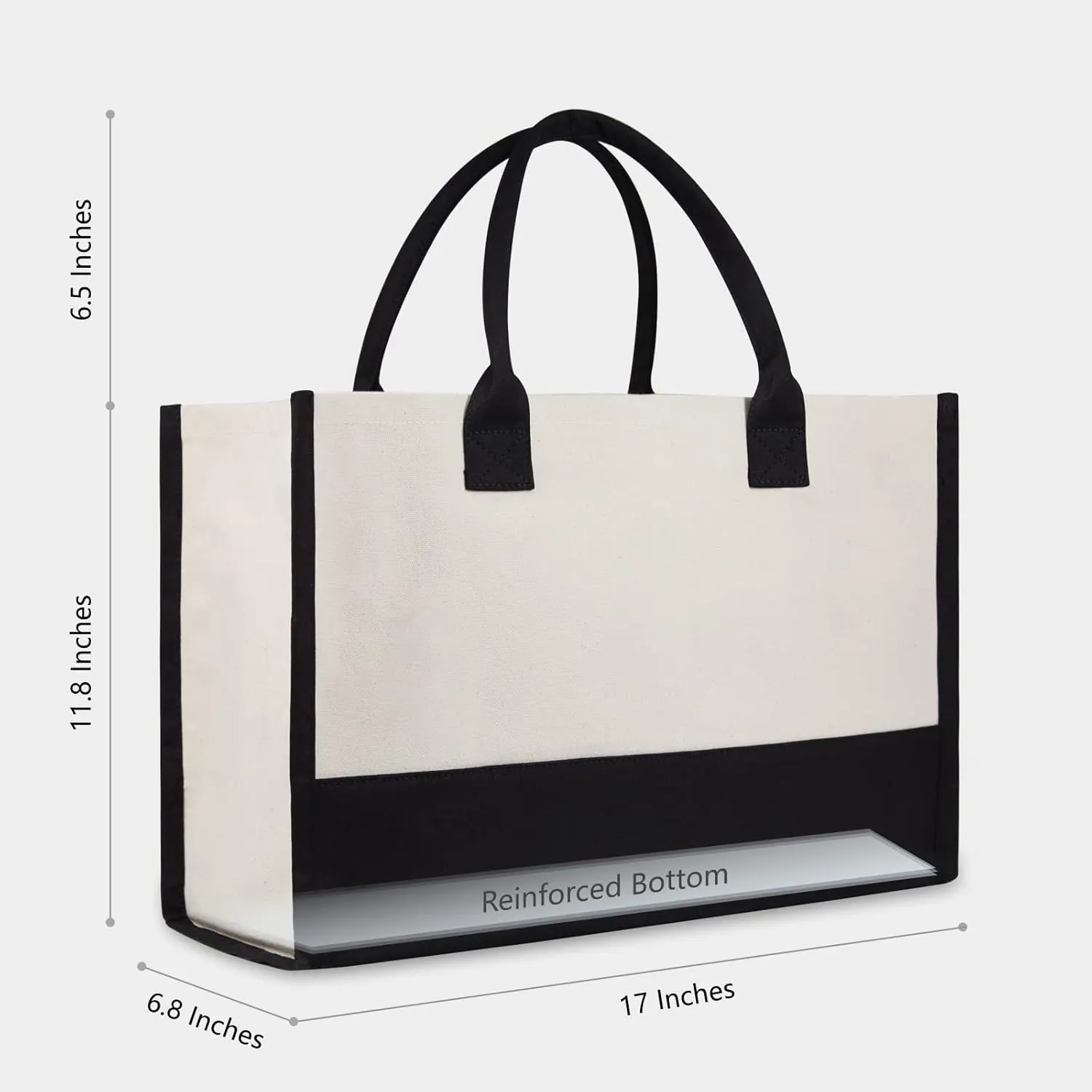 TOPDesign Embroidery Initial Canvas Tote Bag, Personalized Present Bag, Suitable for Wedding, Birthday, Beach, Holiday, is a Great Gift for Women, Mom, Teachers, Friends, Bridesmaids (Letter D)