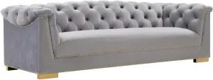 TOV Furniture Farah Grey Velvet Sofa